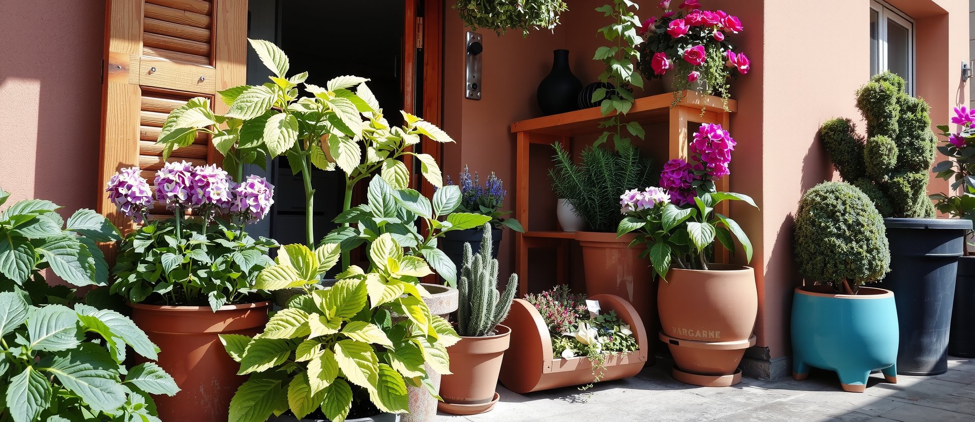 Vibrant balcony garden in Munich showcasing sustainable gardening Germany with lush plants and urban views