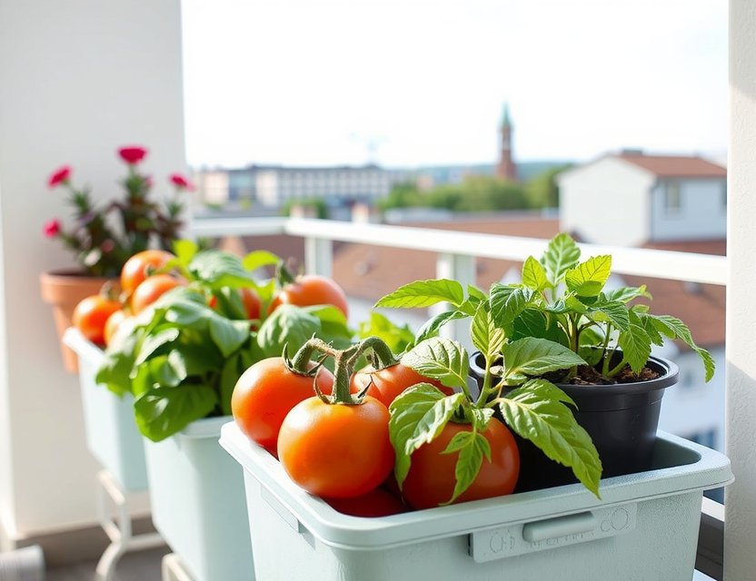 Karl from Munich harvesting his urban garden
